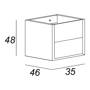 Cezares Bellagio Шкаф подвесной 35x46x48h см, цвет: grafite 54718