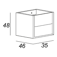 Cezares Bellagio Шкаф подвесной 35x46x48h см, цвет: grafite 54718
