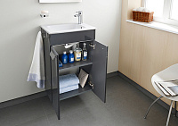 Roca Debba Тумба под раковину, напольная 50х36х86,5h см, 2 створки, ножки, цвет: венге ZRU9302709