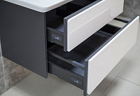 Roca Ronda Тумба под раковину, подвесная 60х44х52h см, с 2мя ящиками, цвет: белый глянец/антрацит ZRU9302963