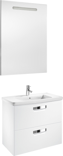 Roca Gap Тумба под раковину, подвесная 60х41,2х60h см, с 2мя выдвижными ящиками, цвет: белый глянец ZRU9302879
