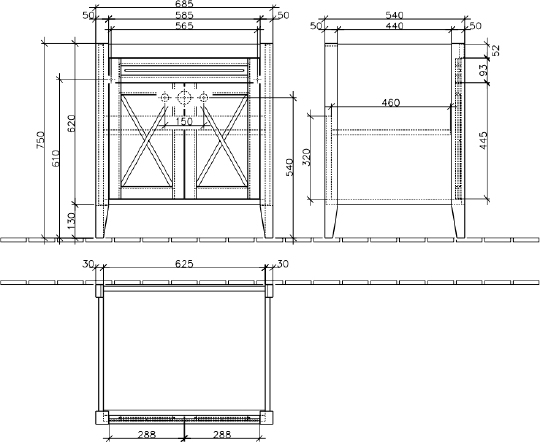 Villeroy & Boch Hommage Тумба 68,5x54x75h см, цвет: белый 89952001