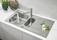 Grohe K400 Кухонная мойка из нерж. стали 98,3x18,8см, с крылом и доп. чашей, цвет: нержавеющая сталь 31569SD0