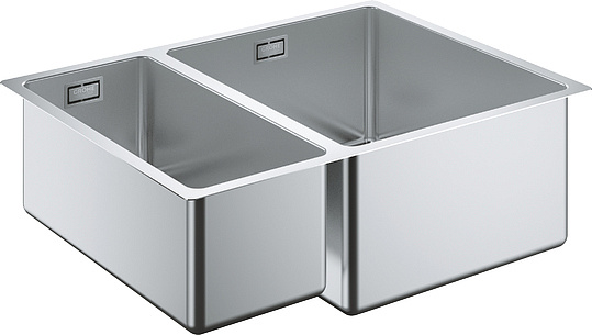 Grohe K700U Кухонная мойка из нержавеющей стали 58,5x19,5 см, с доп. чашей, цвет: нержавеющая сталь 31576SD0