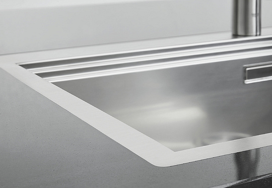 Grohe K1000 Кухонная мойка из нерж. стали 116x20 см, с крылом и доп. чашей, цвет: нержавеющая сталь 31581SD0