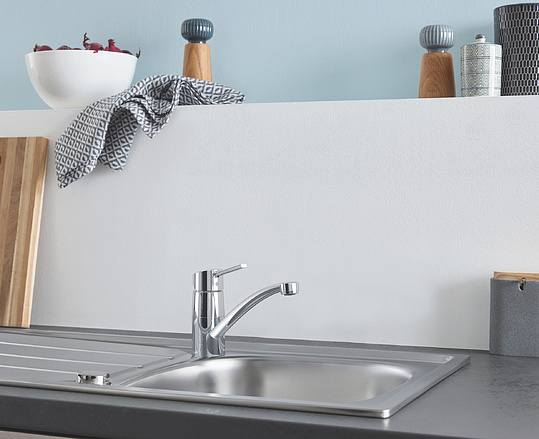 Grohe K200 Кухонная мойка из нержавеющей стали 86x16 см, с крылом, цвет: нержавеющая сталь 31552SD0