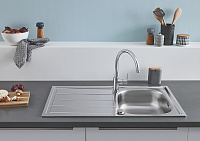 Grohe K200 Кухонная мойка из нержавеющей стали 86x16 см, с крылом, цвет: нержавеющая сталь 31552SD0
