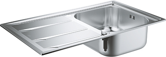 Grohe K400 Кухонная мойка из нержавеющей стали 86x18,5 см, с крылом, цвет: нержавеющая сталь 31566SD0