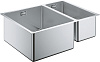 Grohe K700U Кухонная мойка из нержавеющей стали 58,5x19,5 см, с доп. чашей, цвет: нержавеющая сталь 31577SD0