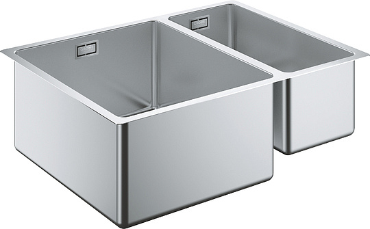 Grohe K700U Кухонная мойка из нержавеющей стали 58,5x19,5 см, с доп. чашей, цвет: нержавеющая сталь 31577SD0