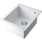 Omoikiri Bosen 41-WH Кухонная мойка Tetogranit 41x50 см, цвет: белый 4993144