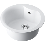 Omoikiri Yasugata 48R-WH Кухонная мойка Tetogranit 48,5x48,5 см, цвет: белый 4993133