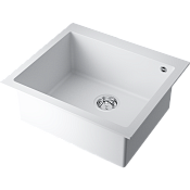 Omoikiri Bosen 57-WH Кухонная мойка Tetogranit 57x50 см, цвет: белый 4993148