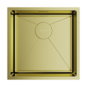 Omoikiri Taki 44-U/IF-LG Кухонная мойка нерж. сталь 44x44 см, цвет: светлое золото 4973520