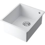 Omoikiri Bosen 38-U-WH Кухонная мойка Tetogranit 38x44 см, цвет: белый 4993160