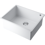Omoikiri Bosen 54-U-WH Кухонная мойка Tetogranit 54x44 см, цвет: белый 4993164