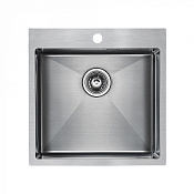 Paulmark Velten Кухонная мойка нержавеющая сталь 51x51 см, цвет: брашированная сталь PM905151-BS