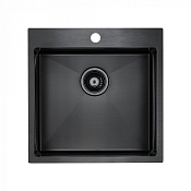 Paulmark Velten Кухонная мойка нержавеющая сталь 51x51 см, цвет: вороненая сталь PM905151-GM