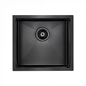 Paulmark Weser Кухонная мойка нержавеющая сталь 48x44 см, цвет: вороненая сталь PM804844-GM