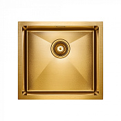 Paulmark Weser Кухонная мойка нержавеющая сталь 48x44 см, цвет: брашированное золото PM804844-BG