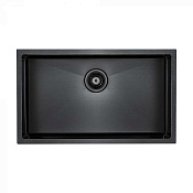 Paulmark Koher Кухонная мойка нержавеющая сталь 74x44 см, цвет: вороненая сталь PM807444-GM