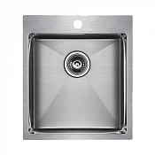 Paulmark Neckar Кухонная мойка нержавеющая сталь 45x51 см, цвет: брашированная сталь PM804551-BS