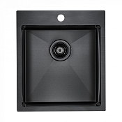 Paulmark Neckar Кухонная мойка нержавеющая сталь 45x51 см, цвет: вороненая сталь PM804551-GM