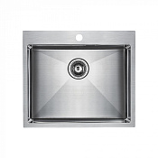 Paulmark Isar Кухонная мойка нержавеющая сталь 59x51 см, цвет: брашированная сталь PM805951-BS