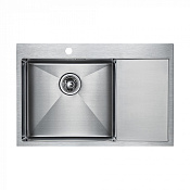 Paulmark Elde Кухонная мойка нержавеющая сталь 78x51 см, цвет: брашированная сталь PM807851-BSL