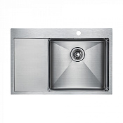 Paulmark Elde Кухонная мойка нержавеющая сталь 78x51 см, цвет: брашированная сталь PM807851-BSR