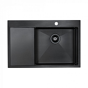 Paulmark Elde Кухонная мойка нержавеющая сталь 78x51 см, цвет: вороненая сталь PM807851-GMR