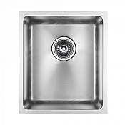 Paulmark Vista Кухонная мойка нержавеющая сталь 38x44 см, цвет: брашированная сталь PM904438-BS