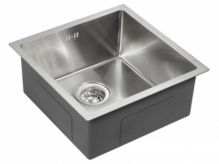 Paulmark Gerberg Кухонная мойка нержавеющая сталь 44x44 см, цвет: брашированная сталь PM214444-BS