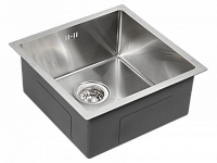 Paulmark Gerberg Кухонная мойка нержавеющая сталь 44x44 см, цвет: брашированная сталь PM214444-BS