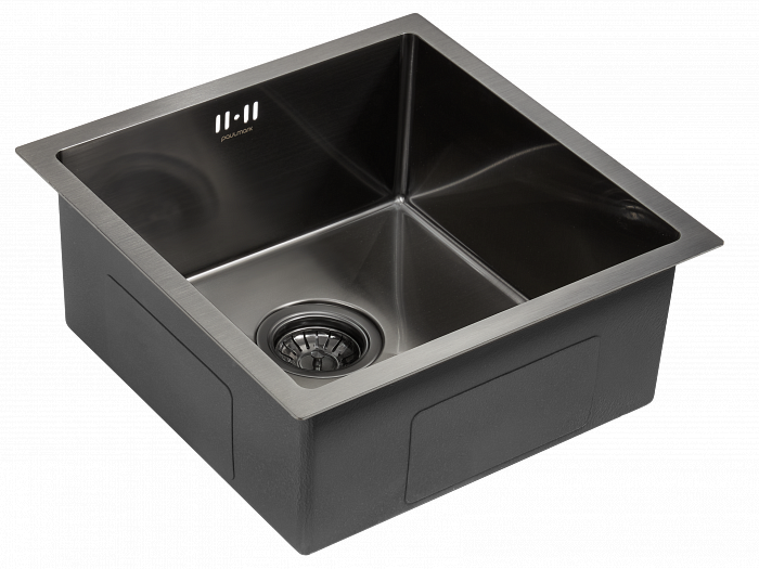 Paulmark Gerberg Кухонная мойка нержавеющая сталь 44x44 см, цвет: вороненая сталь PM214444-GM