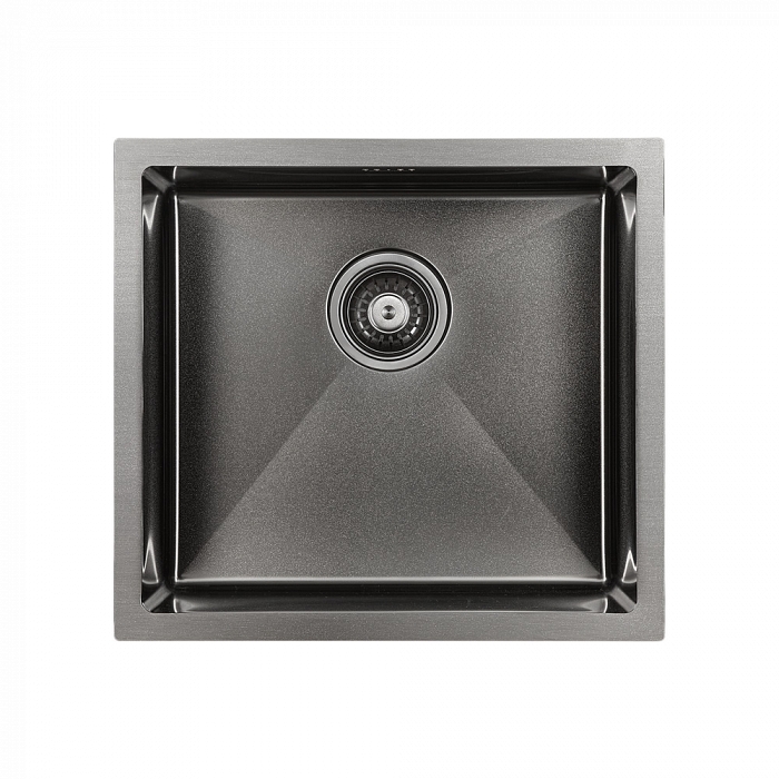 Paulmark Marx Кухонная мойка нержавеющая сталь 48x44 см, цвет: вороненая сталь PM214844-GM