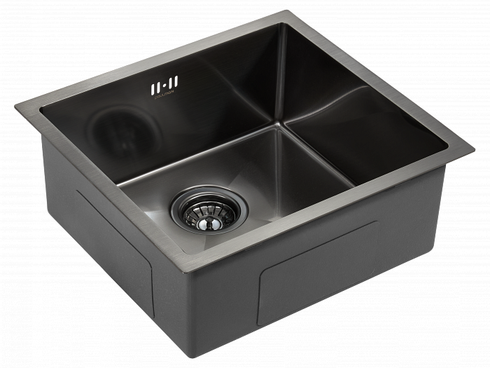 Paulmark Marx Кухонная мойка нержавеющая сталь 48x44 см, цвет: вороненая сталь PM214844-GM