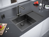 Paulmark Kroner Кухонная мойка нержавеющая сталь 78x51 см, цвет: вороненая сталь PM217851-GML