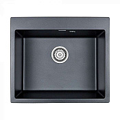 Paulmark Kante Кухонная мойка It-Granit 60x52 см, цвет: черный металлик PM106052-BLM