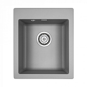 Paulmark Kante Кухонная мойка It-Granit 41,5x49 см, цвет: серый металлик PM104249-GRM