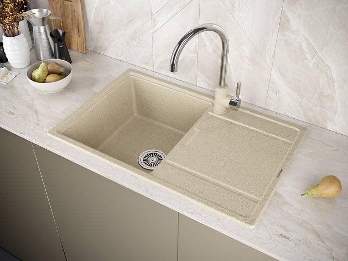 Paulmark Flugen Кухонная мойка It-Granit 78x50 см, цвет: бежевый PM217850-BE