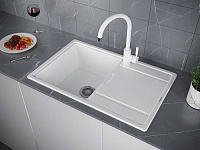 Paulmark Flugen Кухонная мойка It-Granit 78x50 см, цвет: белый PM217850-WH
