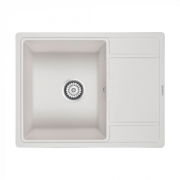 Paulmark Flugen Кухонная мойка It-Granit 65x50 см, цвет: белый PM216550-WH