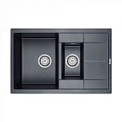Paulmark Flugen Кухонная мойка It-Granit 77,5x49,5 см, цвет: черный металлик PM237850-BLM