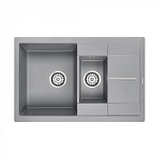 Paulmark Flugen Кухонная мойка It-Granit 77,5x49,5 см, цвет: серый металлик PM237850-GRM