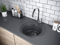 Paulmark Gelegen Кухонная мойка It-Granit 48x48 см, цвет: графит PM404800-DG