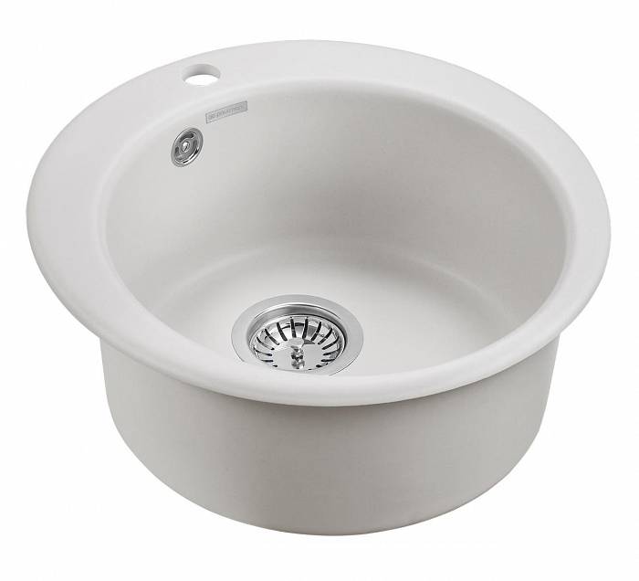 Paulmark Gelegen Кухонная мойка It-Granit 48x48 см, цвет: белый PM404800-WH