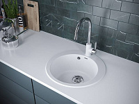 Paulmark Gelegen Кухонная мойка It-Granit 48x48 см, цвет: белый PM404800-WH