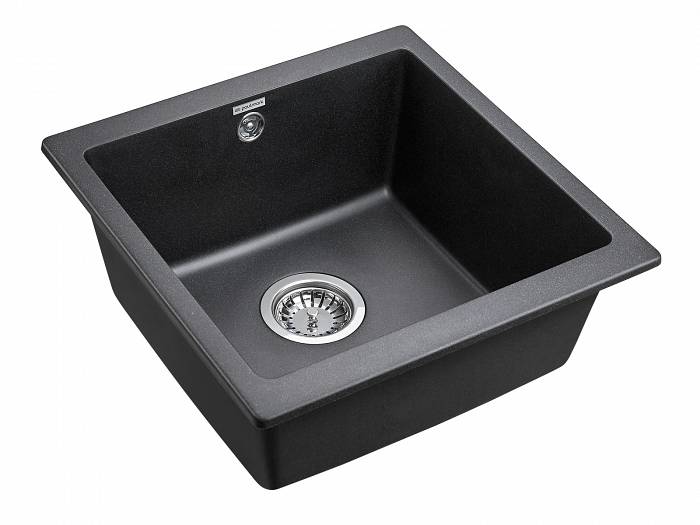 Paulmark Gera Кухонная мойка It-Granit 45x46 см, цвет: черный PM104546-BL