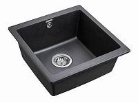 Paulmark Gera Кухонная мойка It-Granit 45x46 см, цвет: черный PM104546-BL